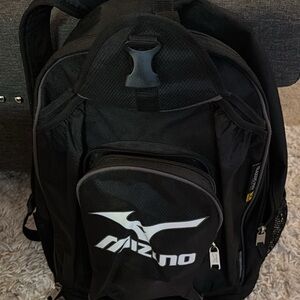 MIZUNO CLASSIC PRO Backpack Logo Black Multi-Compartments